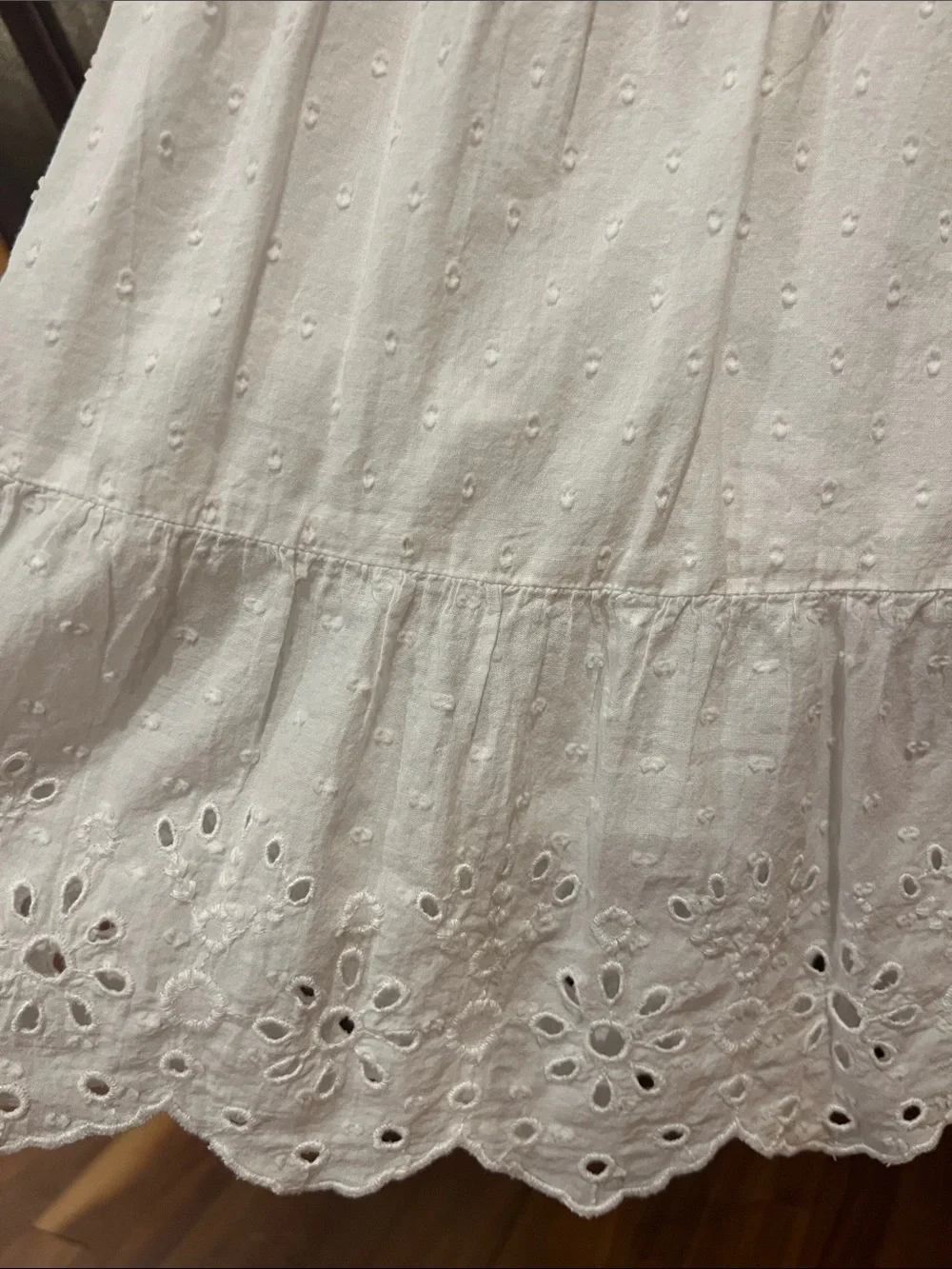 GAP White Eyelet Halter Tiered Sundress